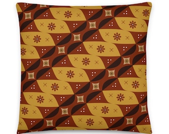 Batik Cushion: Earthy Ethnic Pillow, Exotic Home Decor
