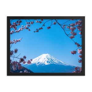 Mt Fuji Art Framed Poster, Japanese Scenery Wall Art Framed Poster, Framed Art Decor, Housewarming Gift