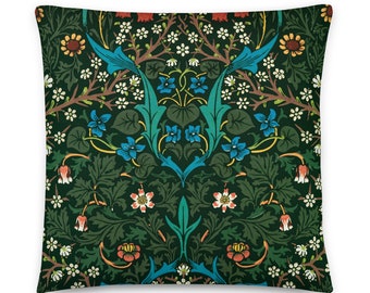 William Morris Botanical Cushion: Textile Art Pillow
