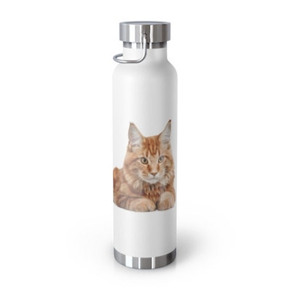 bouteille isotherme sous vide design chat 22 oz, cadeau pour elle, lui, d'anniversaire, de noël, gobelet chat