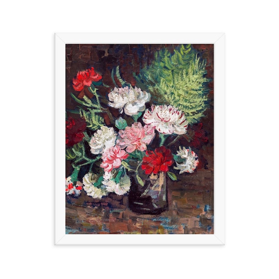 ゴッホ「カーネーション」額装アートポスター：花の静物画 - Etsy 日本