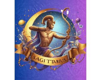 Sagittarius Zodiac Sherpa Blanket: Custom Polyester Birthday Gift