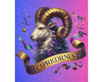 Capricorn Zodiac Sherpa Blanket: Custom Polyester Birthday Gift