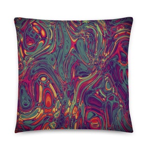 Abstract Cushion, Housewarming Gift, Colorful Pillow, Contemporary Decor