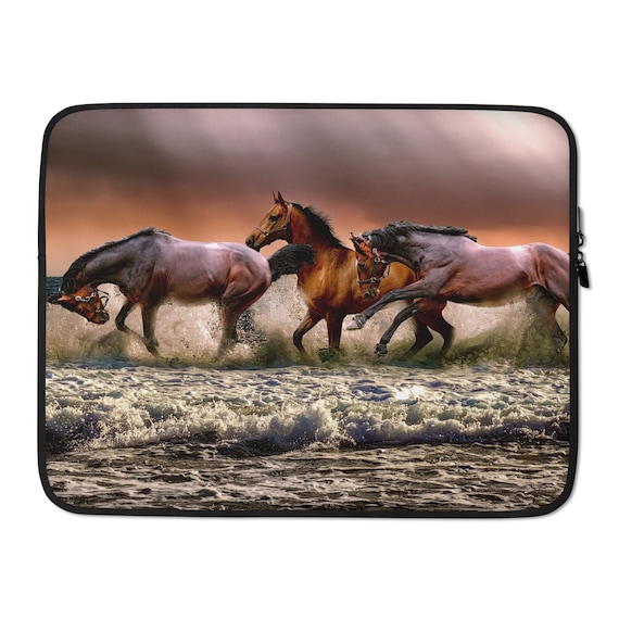 Horse Print Laptop Sleeve Photo Print Laptop Case Gift for Him