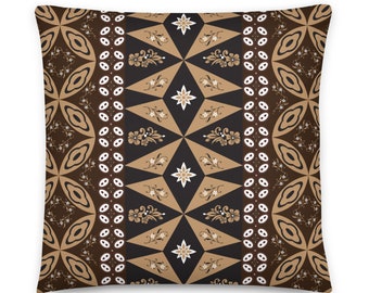 Earthy Batik Cushion: Exotic Indonesian Pillow Cover
