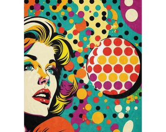 Pop Art Sherpa Blanket: Andy Warhol Inspired Comic Book Style