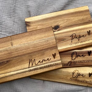 Wooden board | Mother&#39;s Day gift | Father&#39;s Day gift | Personalized breakfast board | Cutting board | Mom | Dad | Grandma | Grandpa