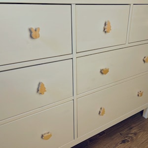 Poignées de meubles Boutons en bois Poignées Poignées d'armoire Boutons de commode bouton Chambre bébé Meubles pour enfants image 2