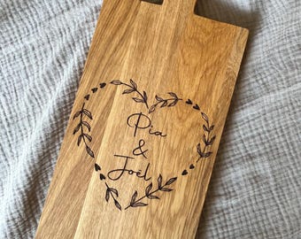 Personalized oak cutting board with engraving | Wedding gift | Gift idea