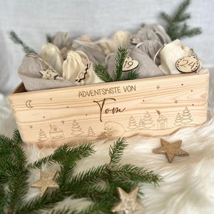 Scatola dell'Avvento I Calendario di Natale personalizzato da riempire I Calendario dell'Avvento