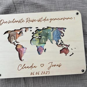 Geldgeschenk | XL Hochzeitskarte | Motivkarten zur Hochzeit | Hochzeitsgeschenk | Karte aus Holz