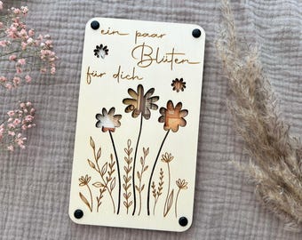 Cash gift | Motif cards | Birthday gift | Wooden card