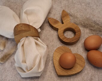 Eierbecher aus Holz I Serviettenhalter aus Holz I Eierhalter I Ostern I Serviettenring