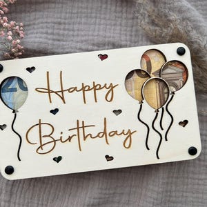 Regalo in denaro | Biglietti di compleanno | Regalo di compleanno | Biglietto di legno