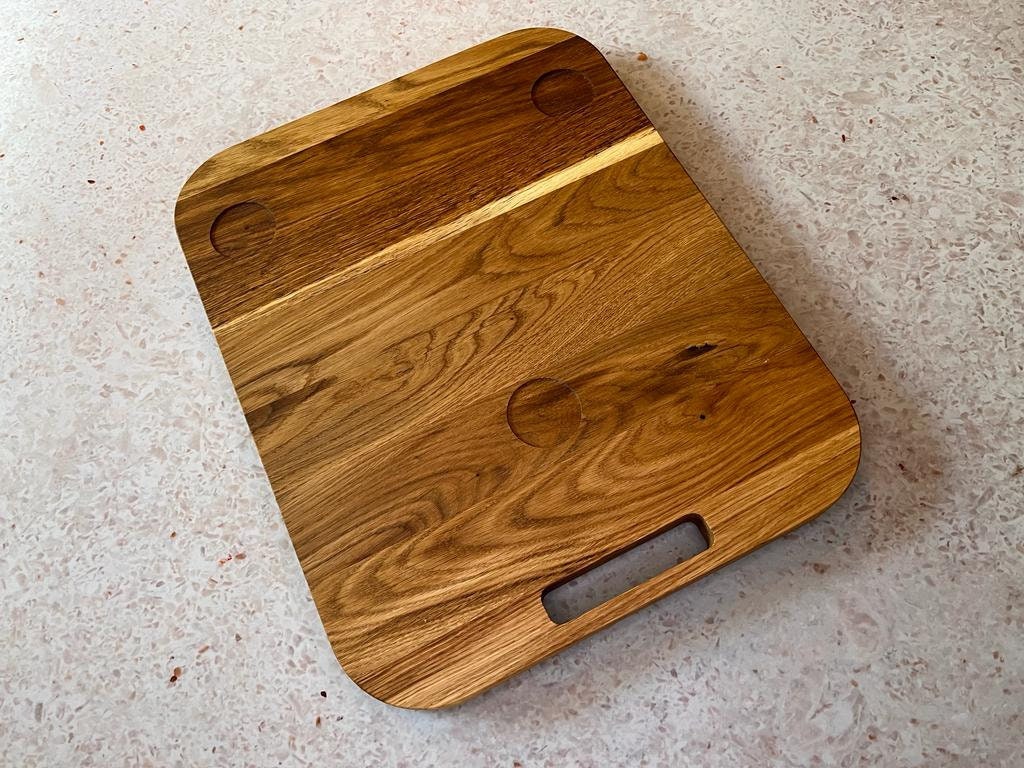 Vassoio scorrevole con manico, per Thermomix TM5 TM6, in legno di faggio massiccio, design R