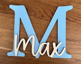 Nameplate I Wall decoration I personalized wooden lettering I Door sign for children&#39;s room