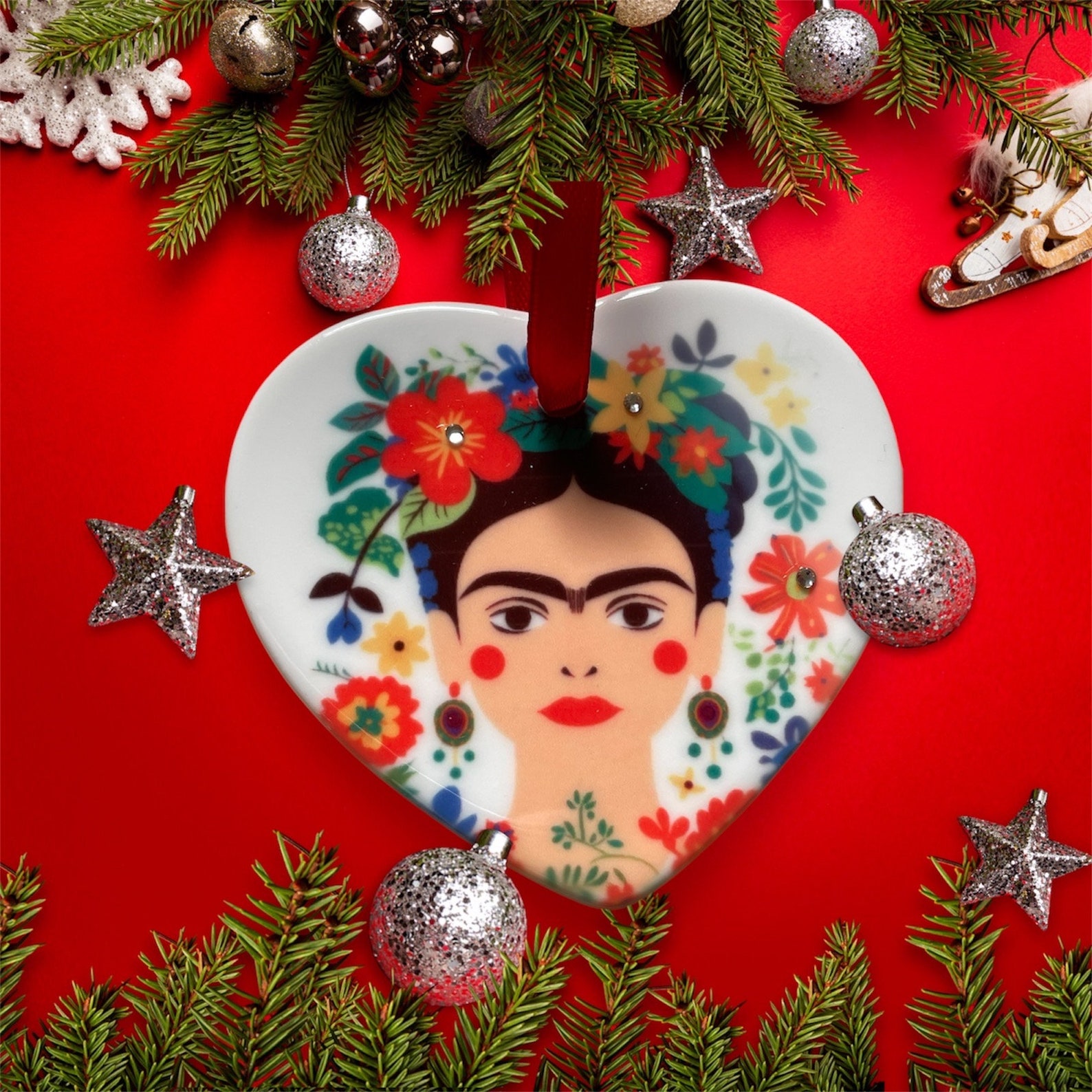 Frida Kahlo Ceramic Hanging Ornament - Etsy
