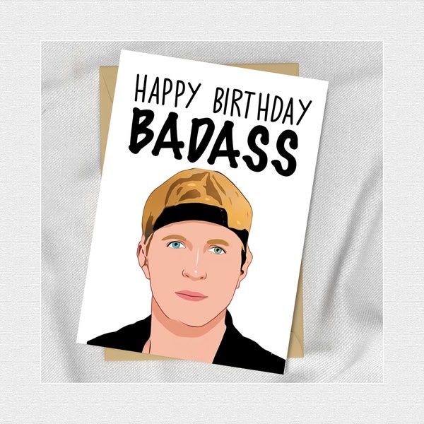 digital cobra Kai Inspired Birthday Card | Johnny Lawrence Birthday Card | Happy Birthday Badass