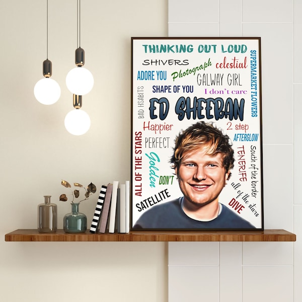 Ed Sheeran word art - digital download - printable -typography