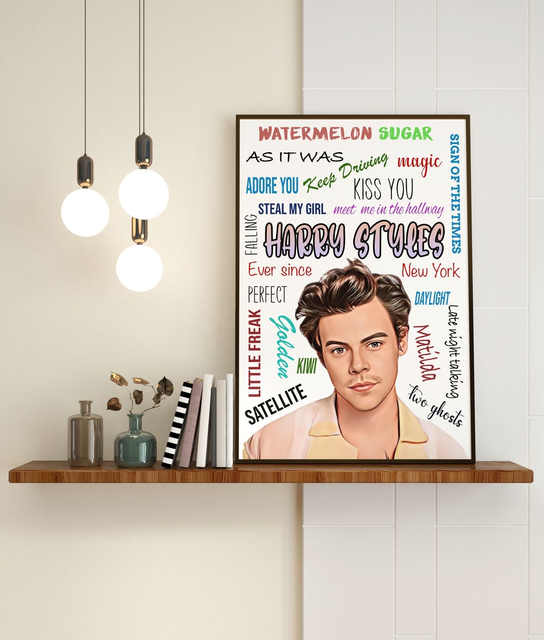 Harry Styles Word Art Digital Download Printable Typography Etsy