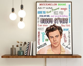 Harry Styles Word Art- digital download - printable - typography