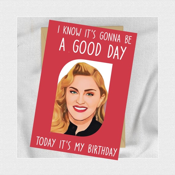 Digital Printable Madonna Greeting Card Today It's My | Etsy