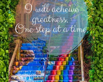 I Will Achieve Greatness Inspirational Art