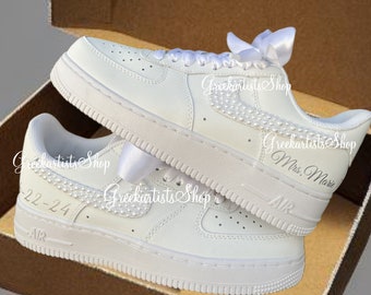 Wedding Personalized Sneakers For The Bride / Air Force 1 Unique Wedding Gift