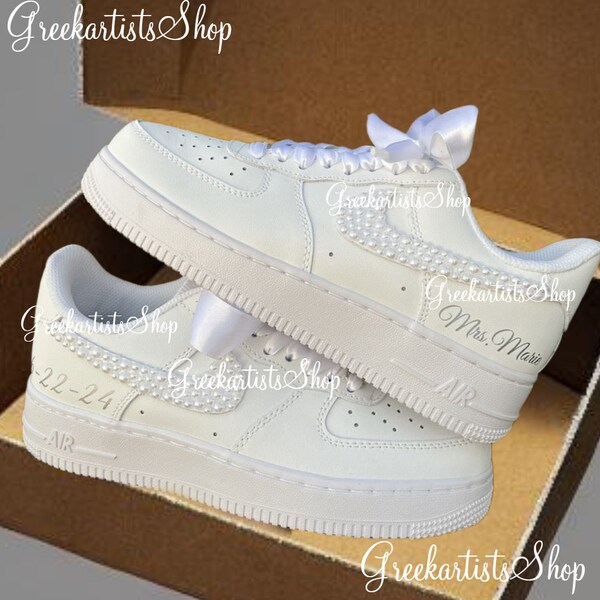 Wedding Personalized Sneakers For The Bride / Air Force 1 Unique Wedding Gift