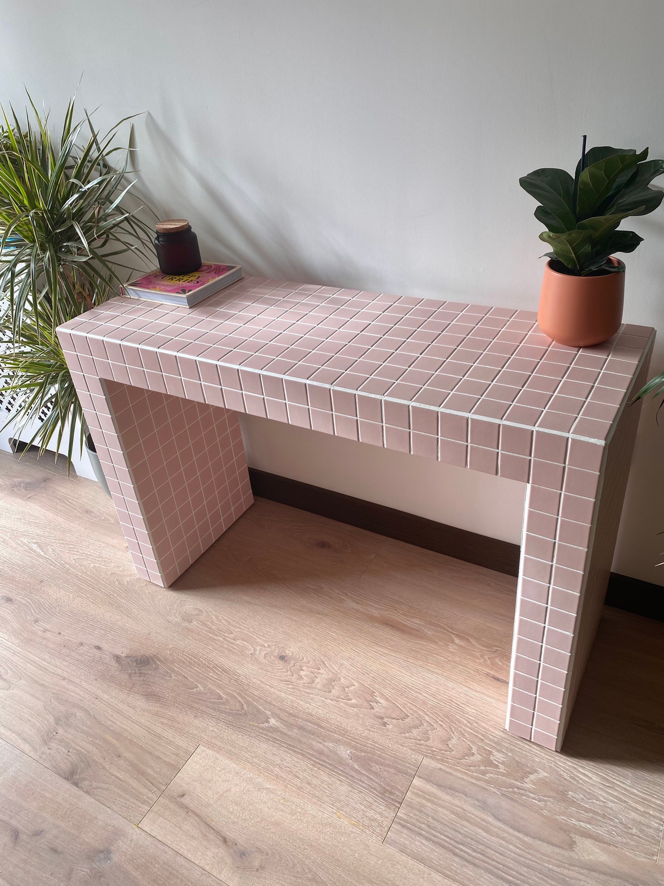 Tiled console table deals