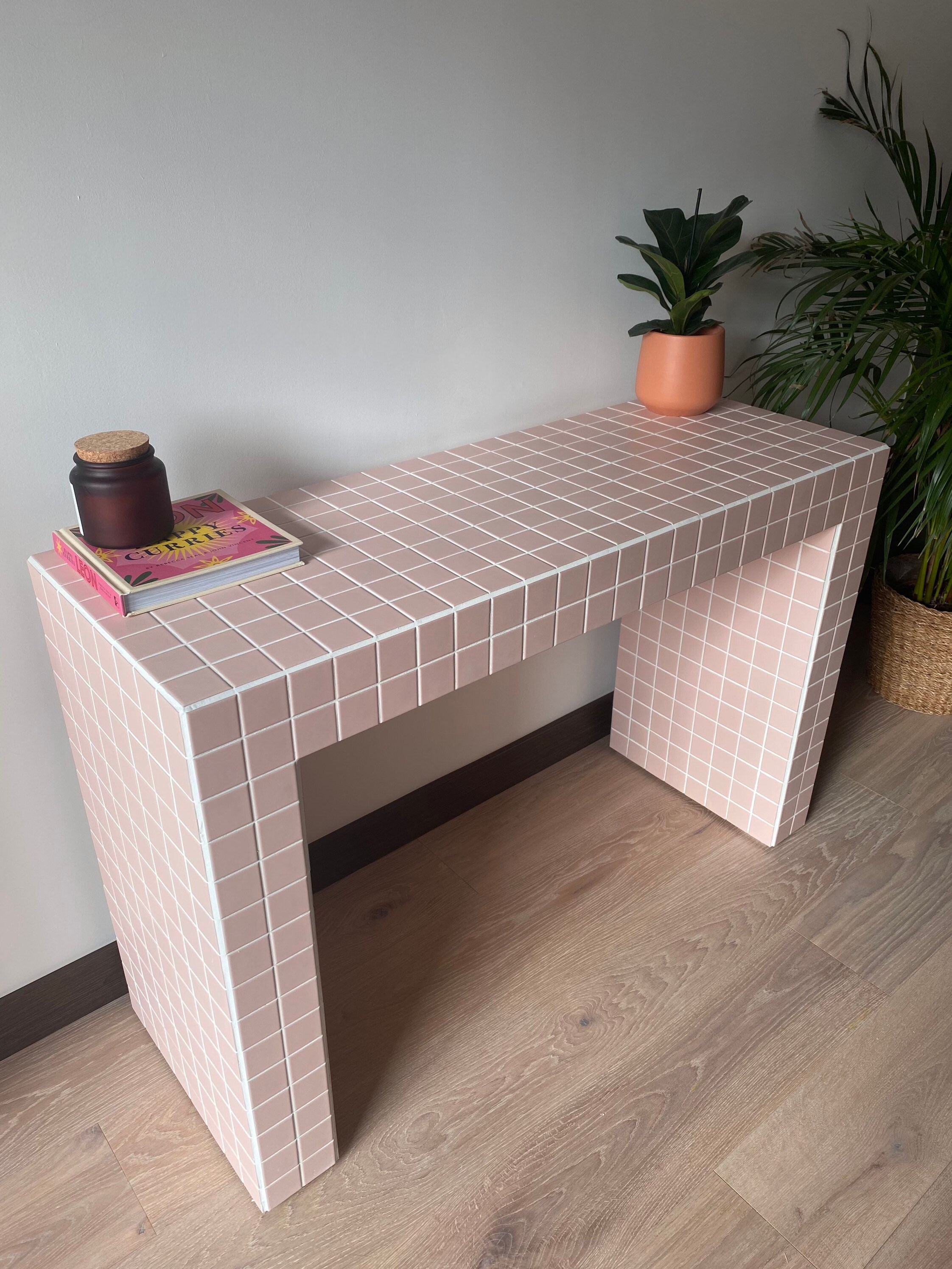 Tiled Desk/ Console Etsy
