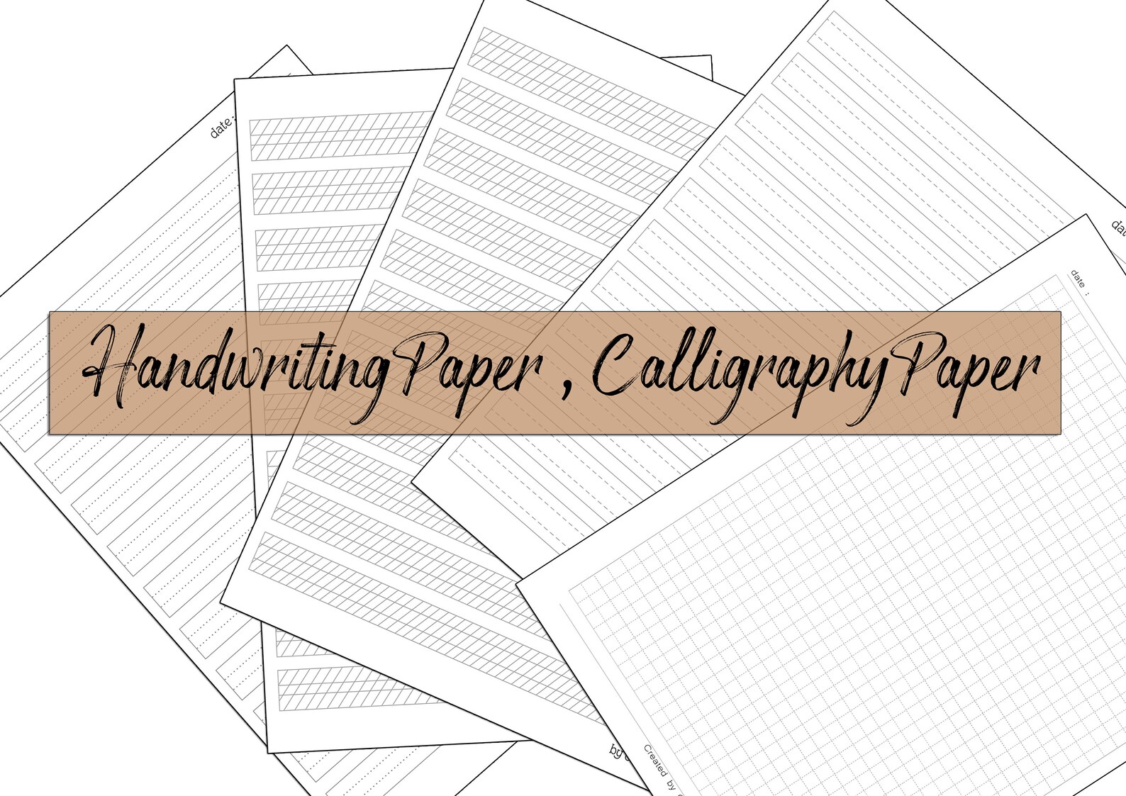 Handlettering Practice Sheets Practice Worksheets Calligraphy | Etsy