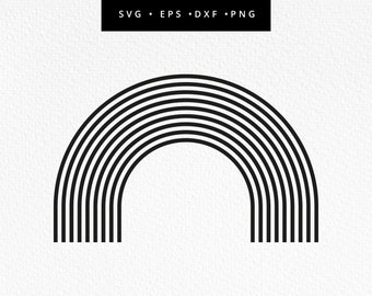 Download Rainbow Svg Black And White Etsy