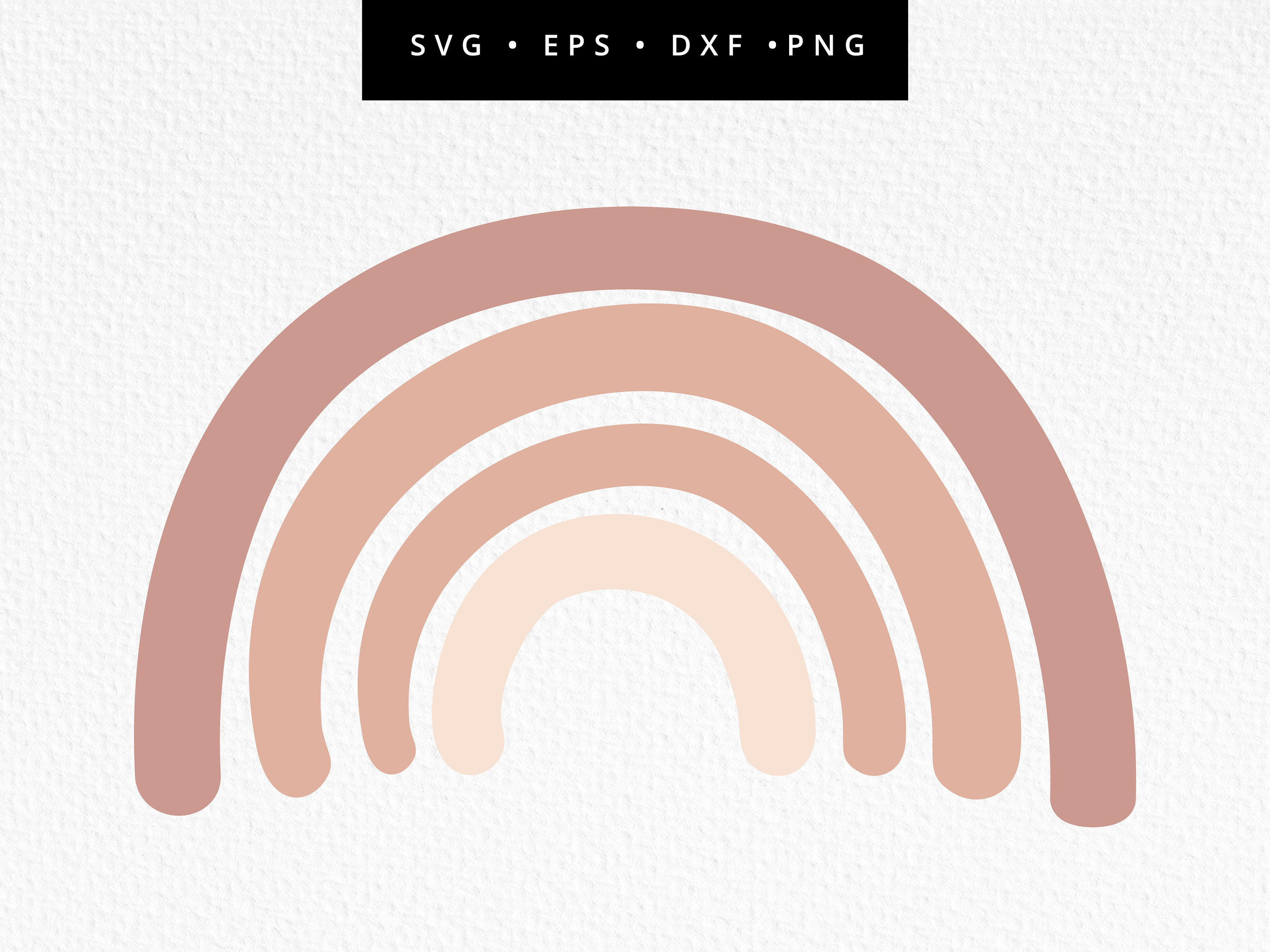 Boho Rainbow SVG, Rainbow SVG Cut File, Earth Toned Rainbow Clipart ...