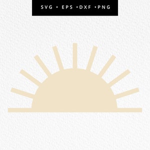 Sun SVG, Boho Sun SVG File, Boho Sun Clipart, Sunshine Clipart, Commercial Use, Svg, dxf, eps, png