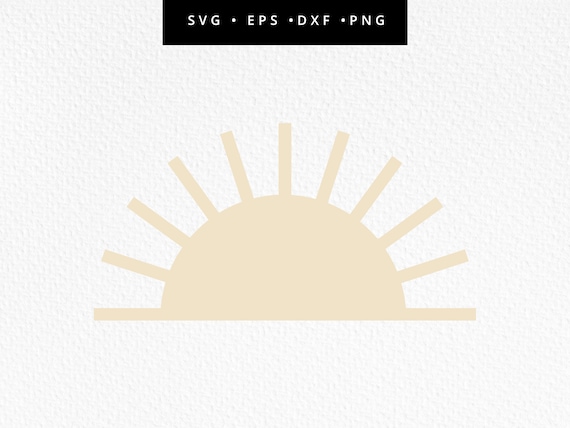Sun SVG, Boho Sun SVG File, Boho Sun Clipart, Sunshine Clipart, Commercial Use, Svg, dxf, eps, png