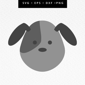 Dog SVG, Puppy SVG Cut File, Monochrome Dog, Cute Dog Clipart, Dog vector, Commercial Use, Svg, dxf, eps, png