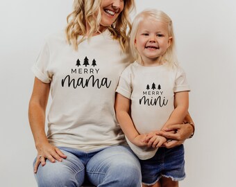 Merry Mama Merry Mini Svg, Mommy and Me Christmas Shirt, Christmas Shirt Svg, Matching Mum Daughter Christmas, Mommy and Me Christmas Shirts