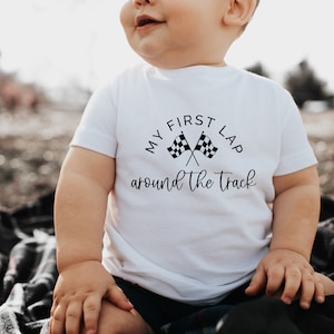 My First Lap around the Track SVG, Race Car 1st Birthday, First Birthday T-Shirt Boy, Fast One Birthday Clipart, Commercial Use
