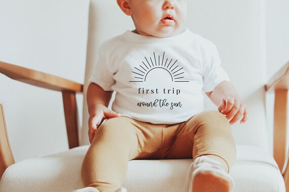First Trip Around The Sun SVG, Boho Sun SVG, Sun Clipart, 1st Birthday SVG, First Birthday Outfit, Commercial Use, Svg, dxf, eps, png