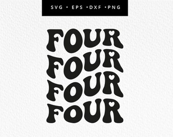 Camiseta de quarto aniversário svg, camisa de 4º aniversário para menina, arquivo quatro cricut, arquivo de corte de quarto aniversário, retrô 4º aniversário, 4º aniversário svg
