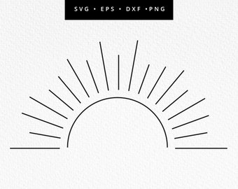 Sunburst SVG, Sunshine SVG-klippfil, Sunburst Clipart, Boho Sun-vektor, Boho Sun SVG, kommersiellt bruk, Svg, dxf, eps, png