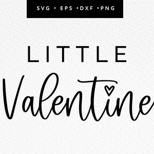 Little Valentine Heart SVG, 1ª roupa de dia dos namorados, arquivo de corte do dia dos namorados, arquivo Little Valentine Cricut, roupa de bebê Little Valentine
