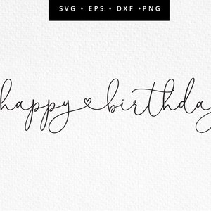 Alles Gute zum Geburtstag SVG, Moderne Geburtstag SVG, Alles Gute zum Geburtstag Herz, Geburtstag Clipart, Alles Gute zum Geburtstag Herz, kommerzielle Nutzung, svg, dxf, eps, png