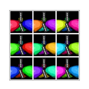 May include: Nine colorful abstract images with the text "Mature Content" repeated across each image.