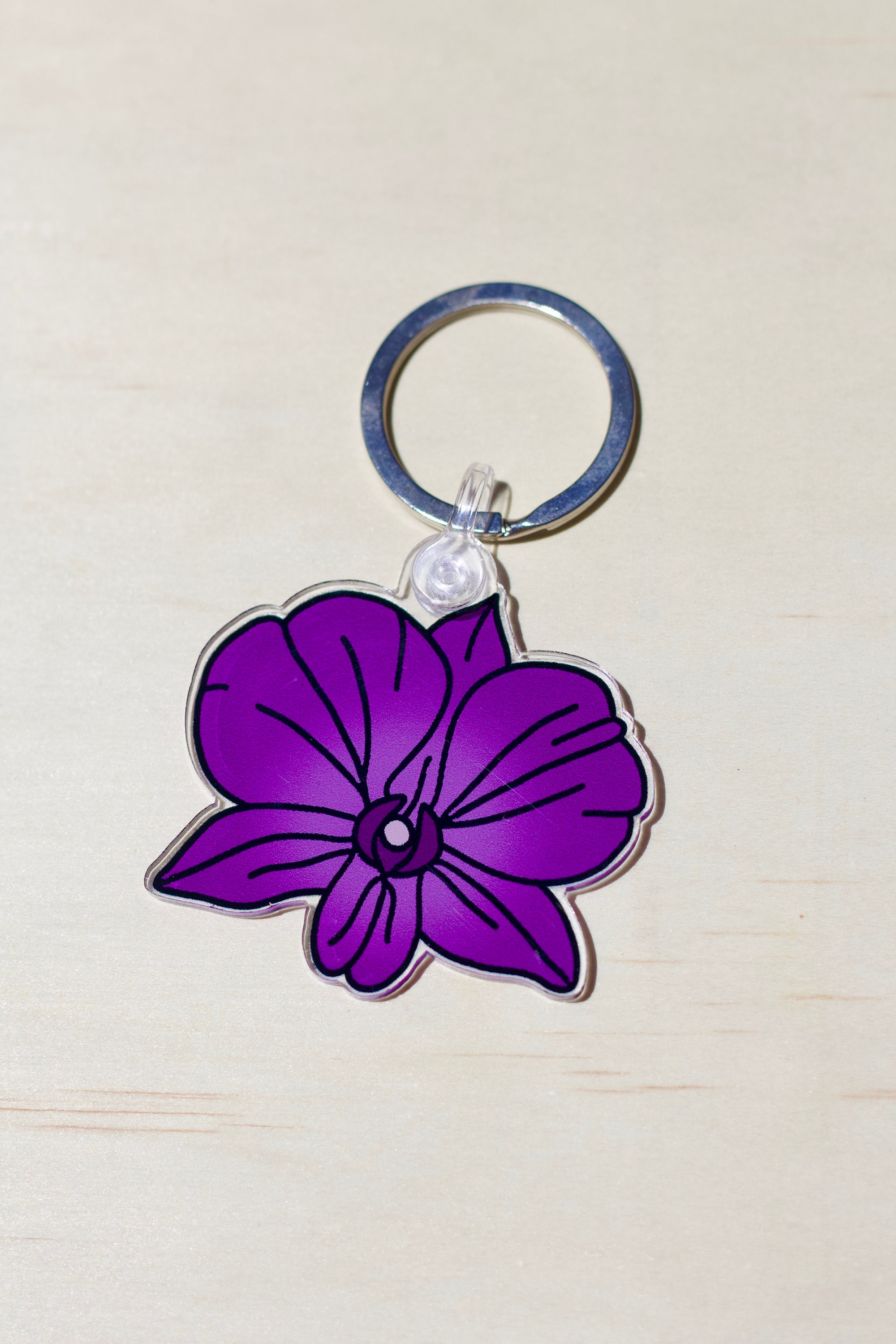 Orchid Keychain Etsy