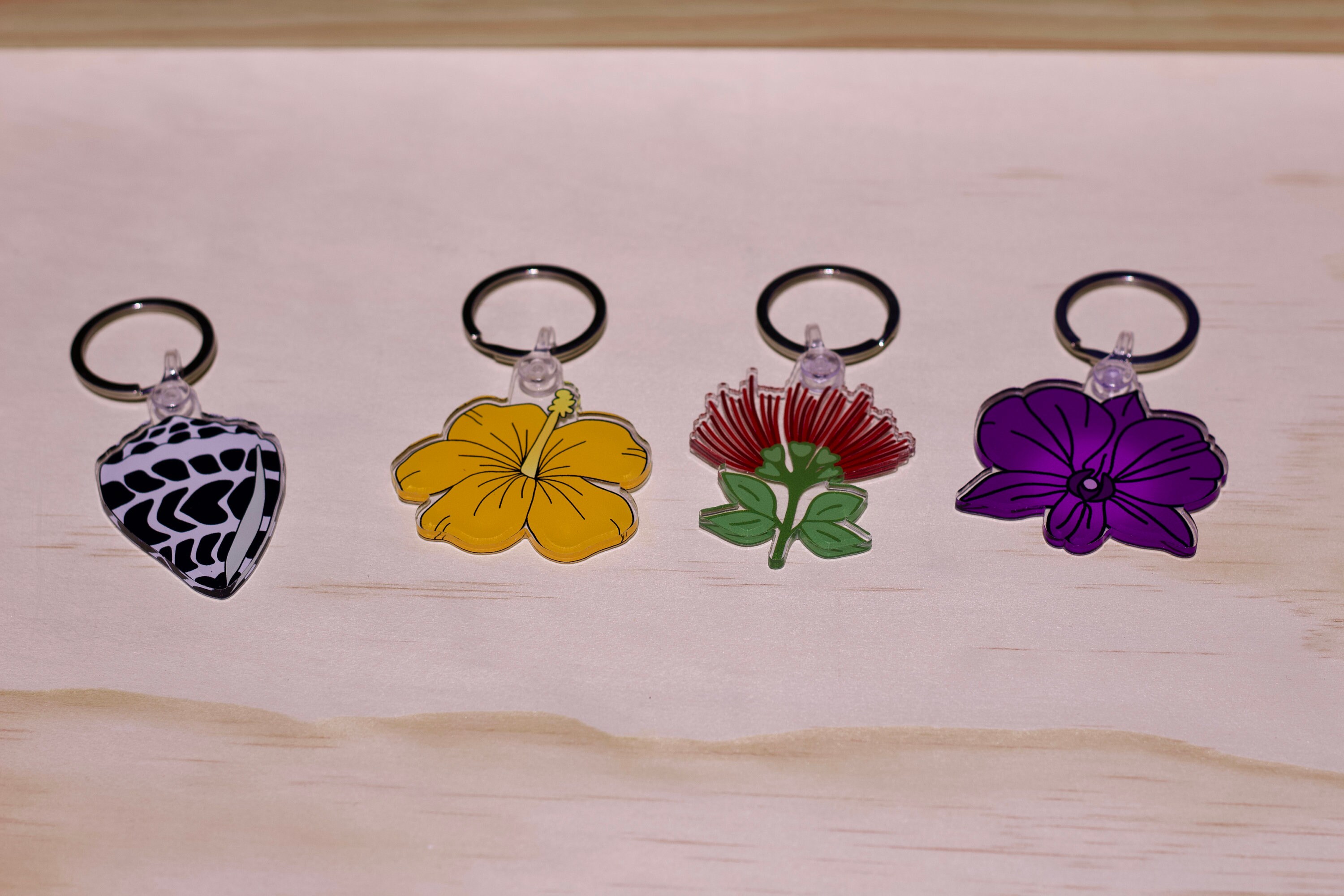Orchid Keychain Etsy
