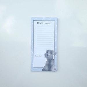Schnauzer Notepad - To Do List - Shopping List - Small Gift for Christmas, Secret Santa