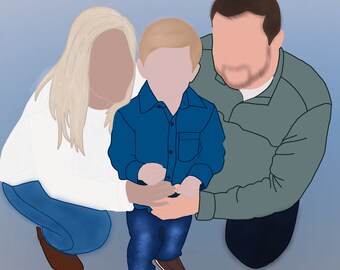 Personalisierte Portrait Illustration vom Foto